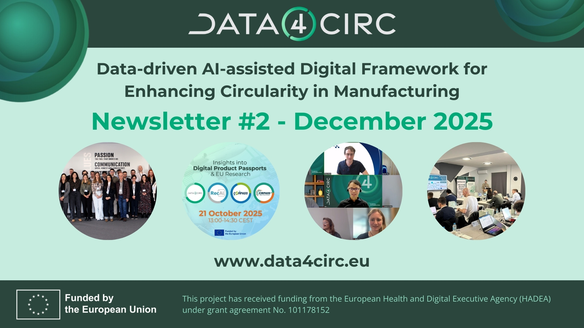 DATA4CIRC Newsletter #1 header