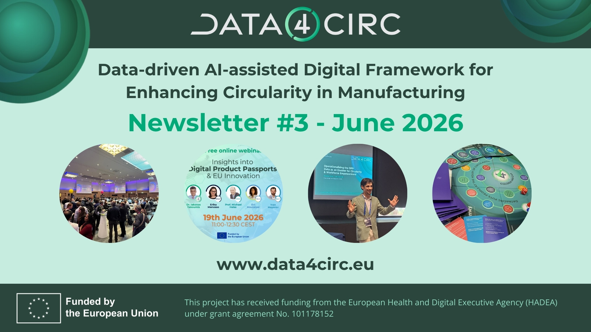 DATA4CIRC Newsletter #1 header